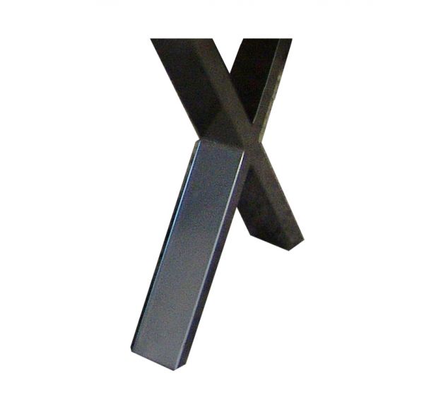 Fußgestell für flexibles Tischsystem X-Form 100x30 mm chromfarbend